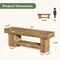 Large Fir Wood Storage Bench with Lower Shoe Rack, Multi Purpose Mudroom Seating Bench with Strong Load Capacity for Home Organization